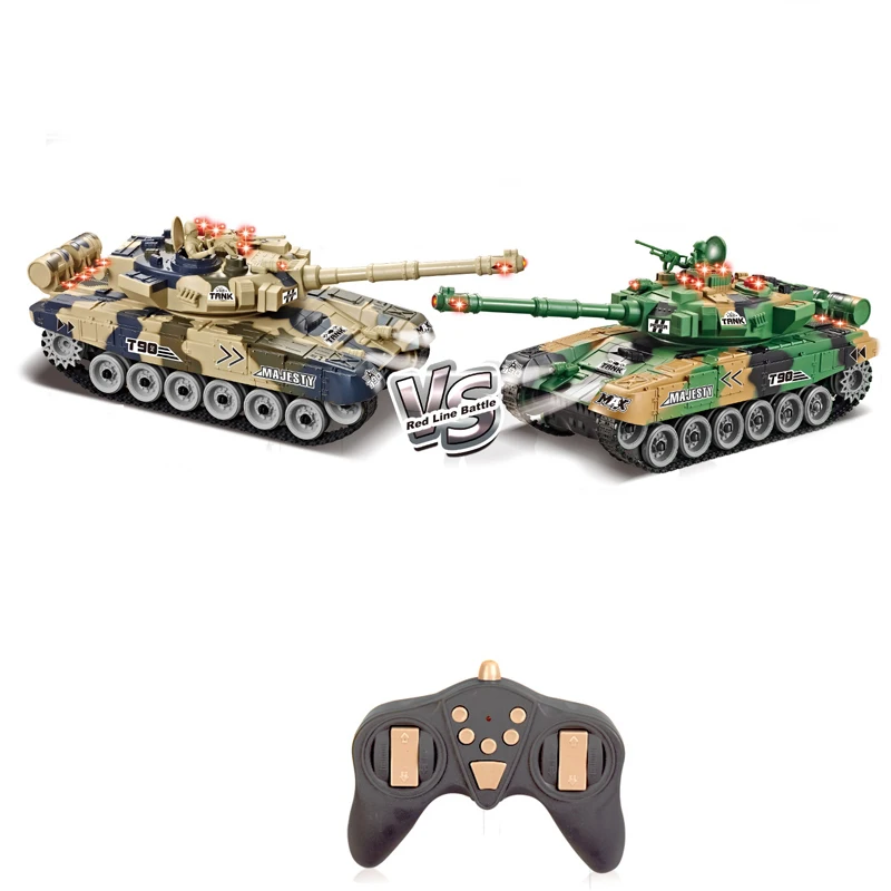 2.4G Russian Tank Model Infrared Control Tank Fighter 11 Channel Hot Sale Remote Control Tank