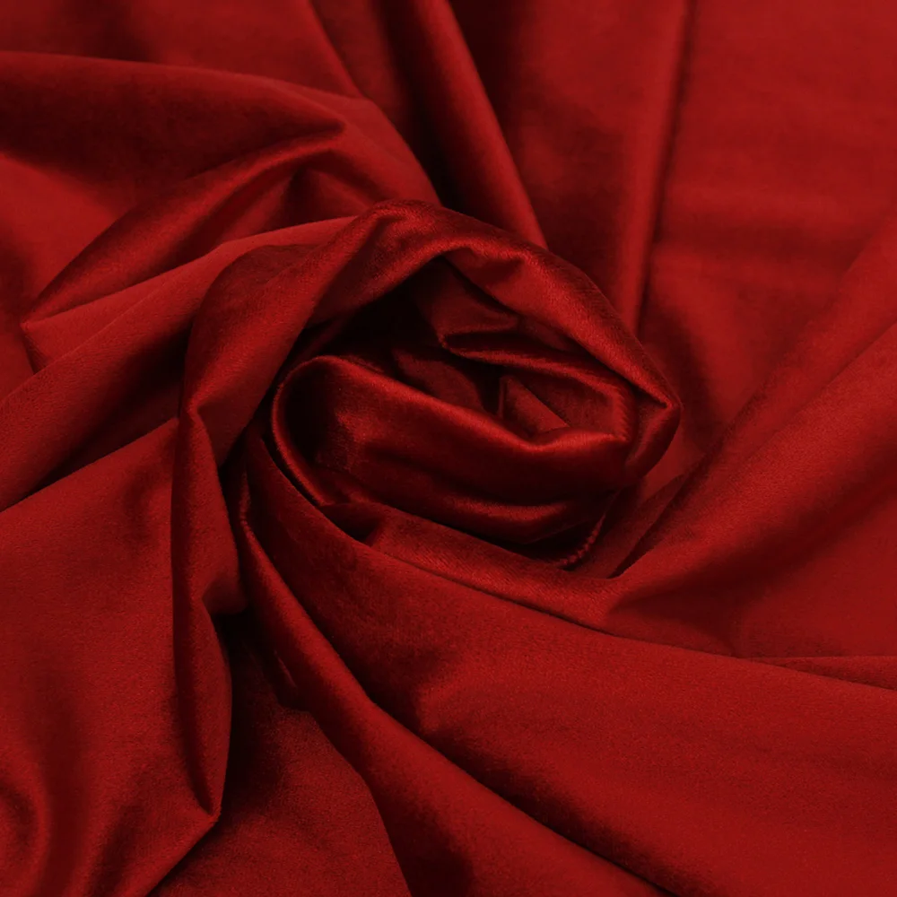 American Wine Red Luxury Blush Crushed Velvet Long Bedroom Living Room Macrame Blackout Curtains Drapes Bedroom With Tassel