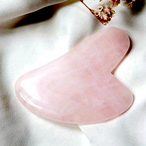 
New Natural Crystal Rose Quartz Stone Body Massage Tool Jade Gua Sha Rose Quartz Guasha Stone 