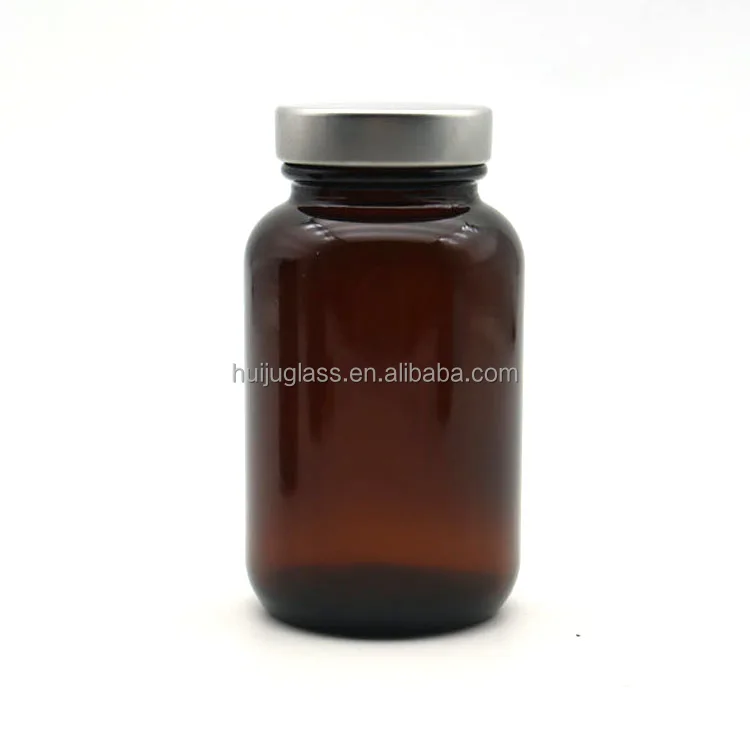 Широкий рот 100CC 120cc таблеточная добавка стеклянная бутылка с внутренней резьбой 100 мл для здоровья
