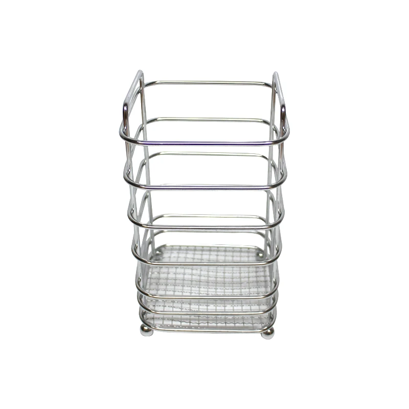 Stainless steel storage bucket simple storage cage pen holder cosmetic storage container