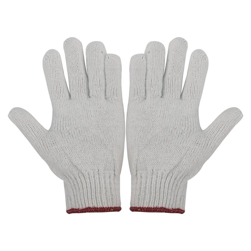 10 gauge work cotton yarn cheap white cotton knitted working gloves