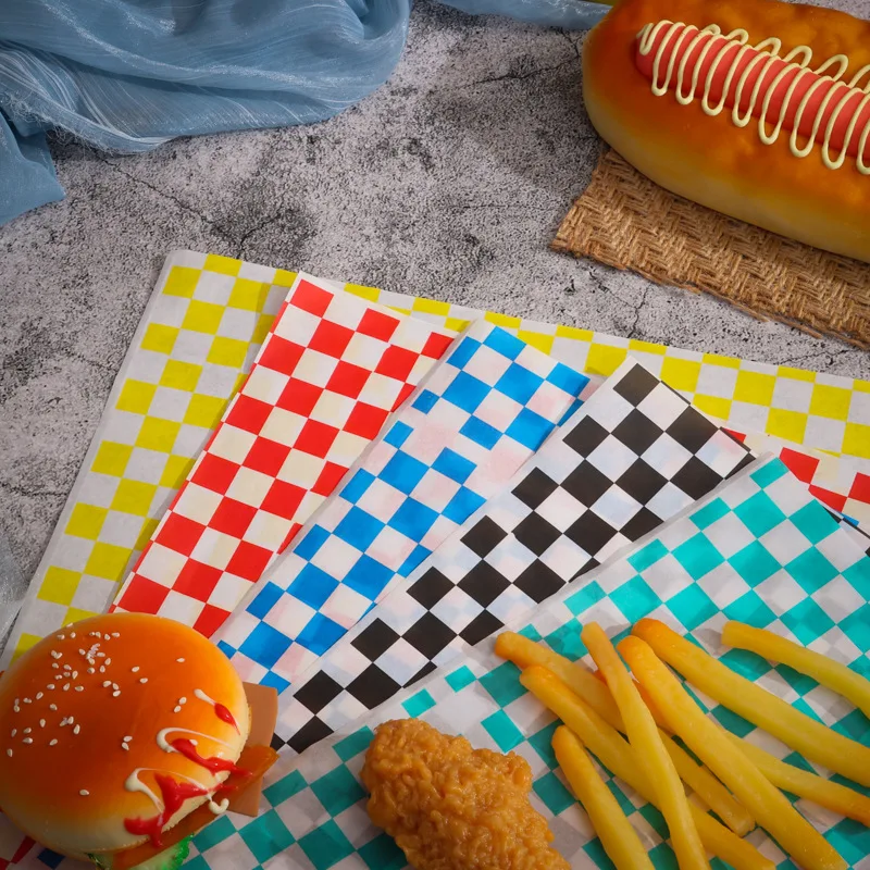 Food Grade Waxed Paper Customize Logo Greaseproof Pe Wax Burger Wrap Paper