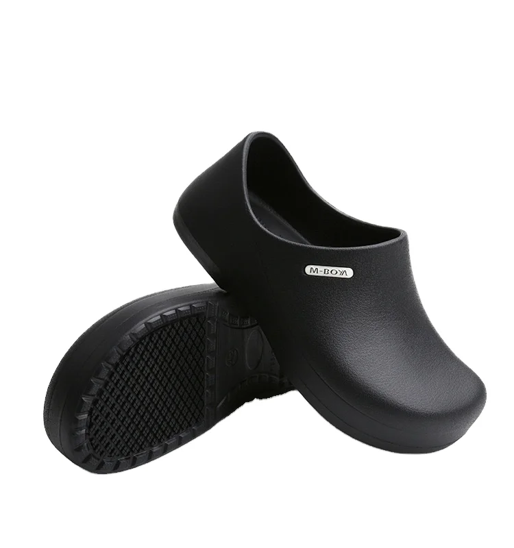 Cook Working Shoes Kitchen Clogs Non-slip Chef Shoes Casual Flat Work Shoes Breathable Resistant