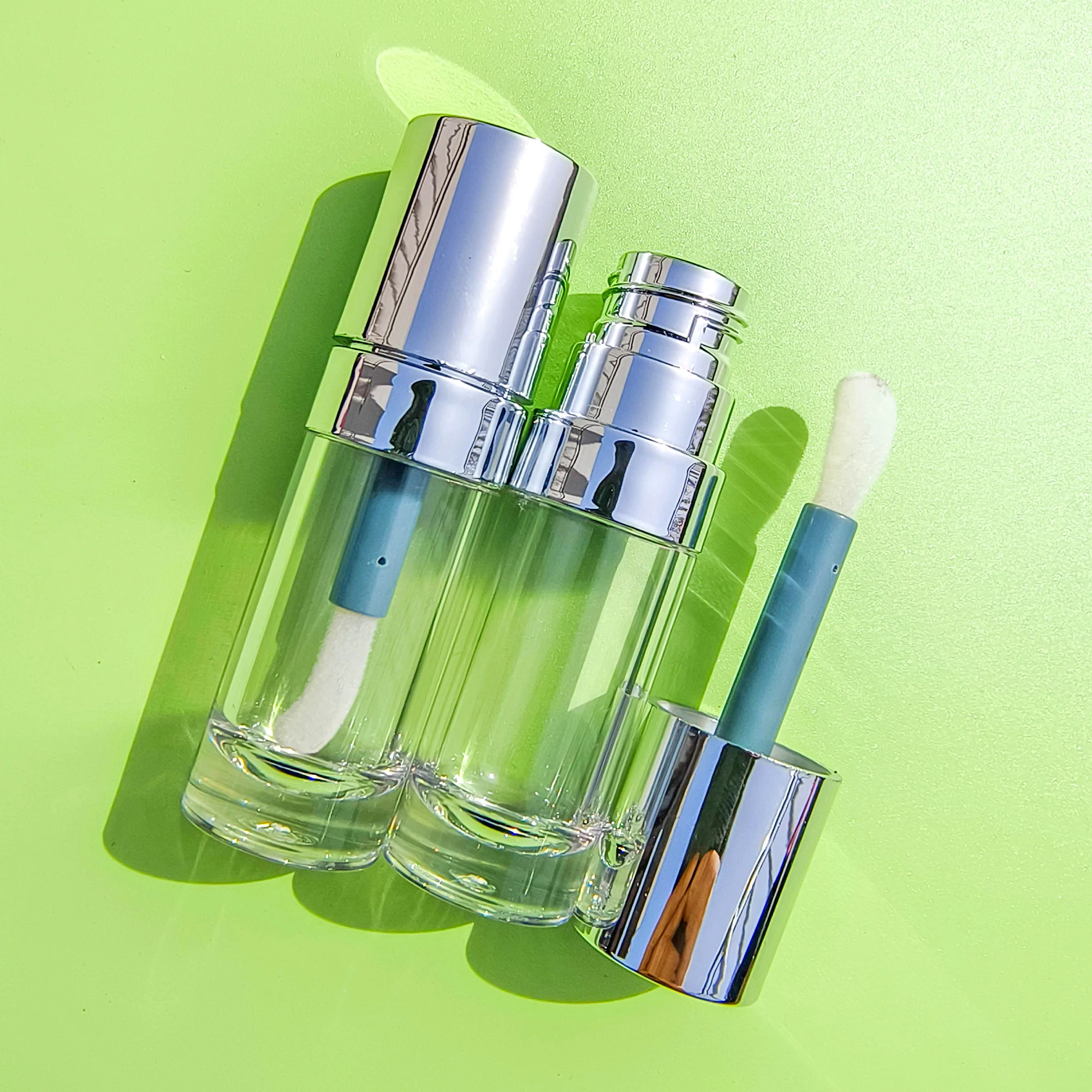 Big Flock Applicator Big Wand Lip Gloss Tubes Empty ROUND Lip Tint Container Big Flock Applicator 10ml custom logo