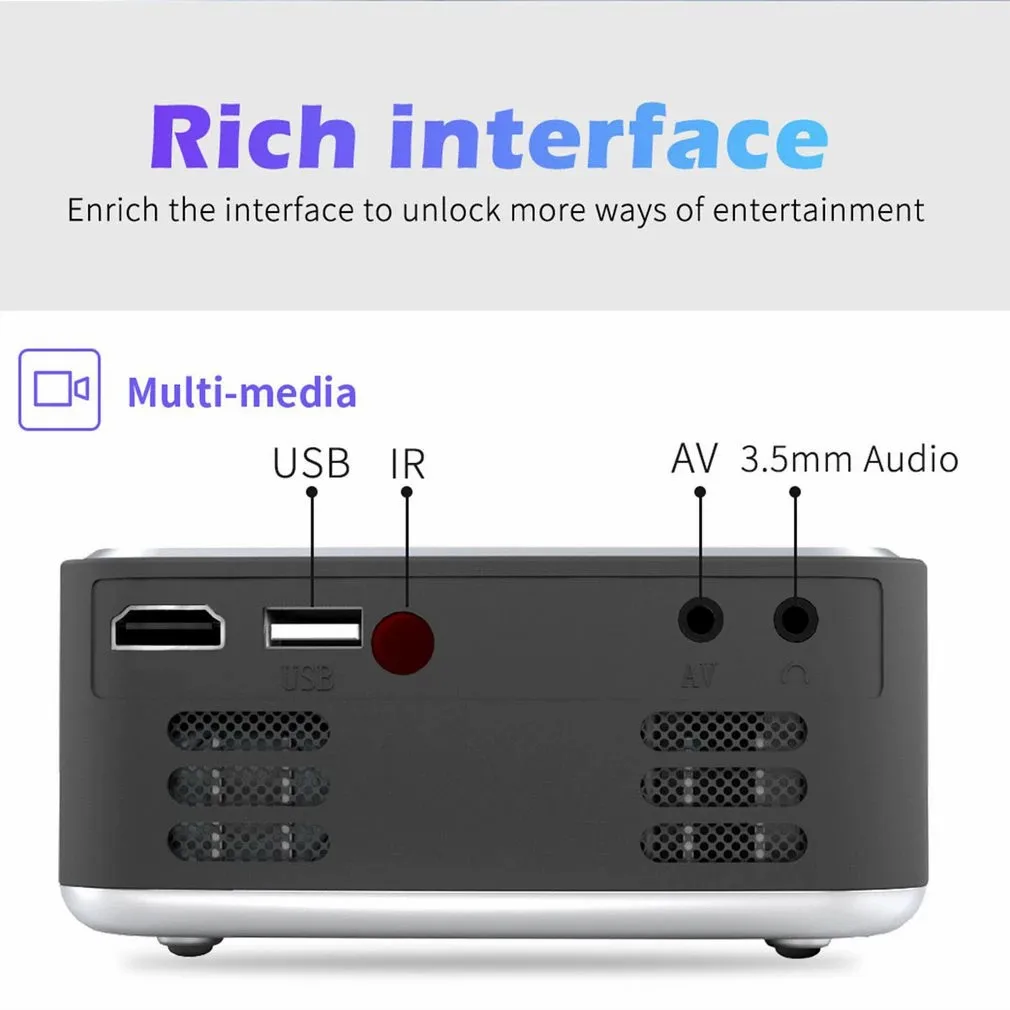 Spot T20 mini projector home HD 1080P portable micro led mobile phone screen home projector spot
