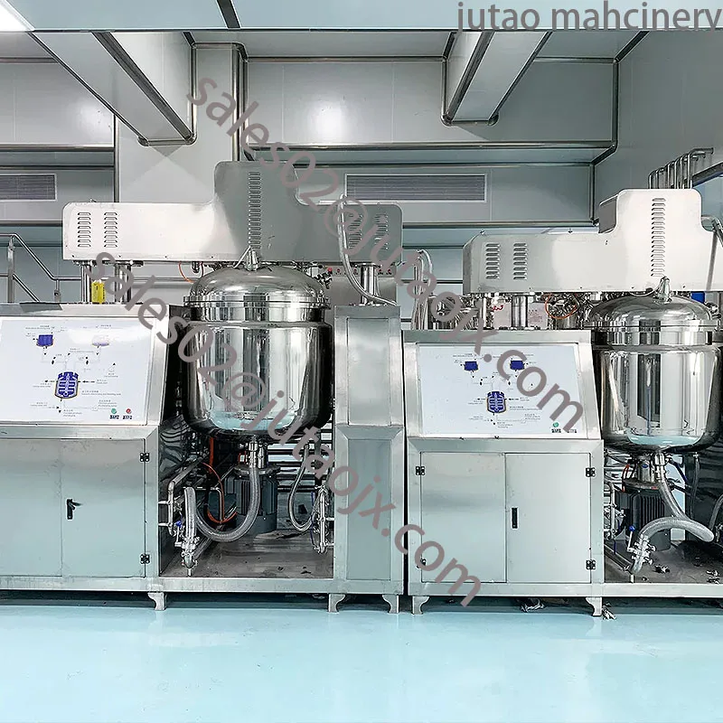 Good quality electric heating vacuum emulsifying machine mixer homogenized for cosmetic lotion making