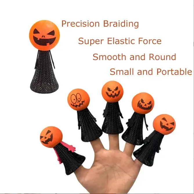 Huiye Halloween Jumping Bounce Elf Toys Novelty Gadgets Gifts Fun Stress Relief Fidget Squeeze Spring Finger Toys For Boys Girls