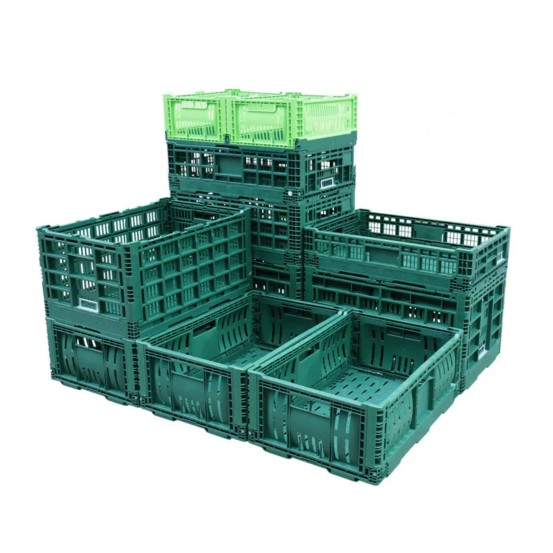 Collapsible plastic crate customized, recyclable plastic folding crate