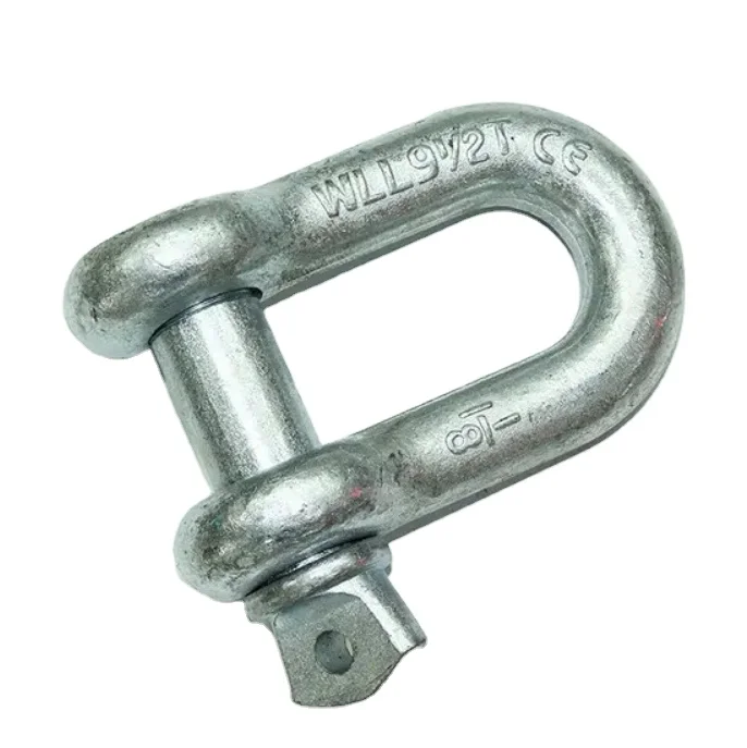 Chinese Manufacturing High Strength Carbon Steel Shackle D Shape DIN82101 DIN82103 Finish ZP HDG Color