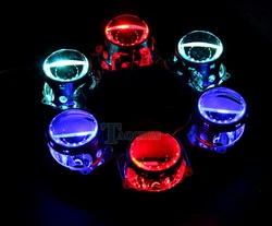 TAOCHIS LED Light Devil Eyes For 3 2.5 Inch Car Head light Projector Lens Motorcycle HID Xenon Hella Q5 WST 360 Degree SMD