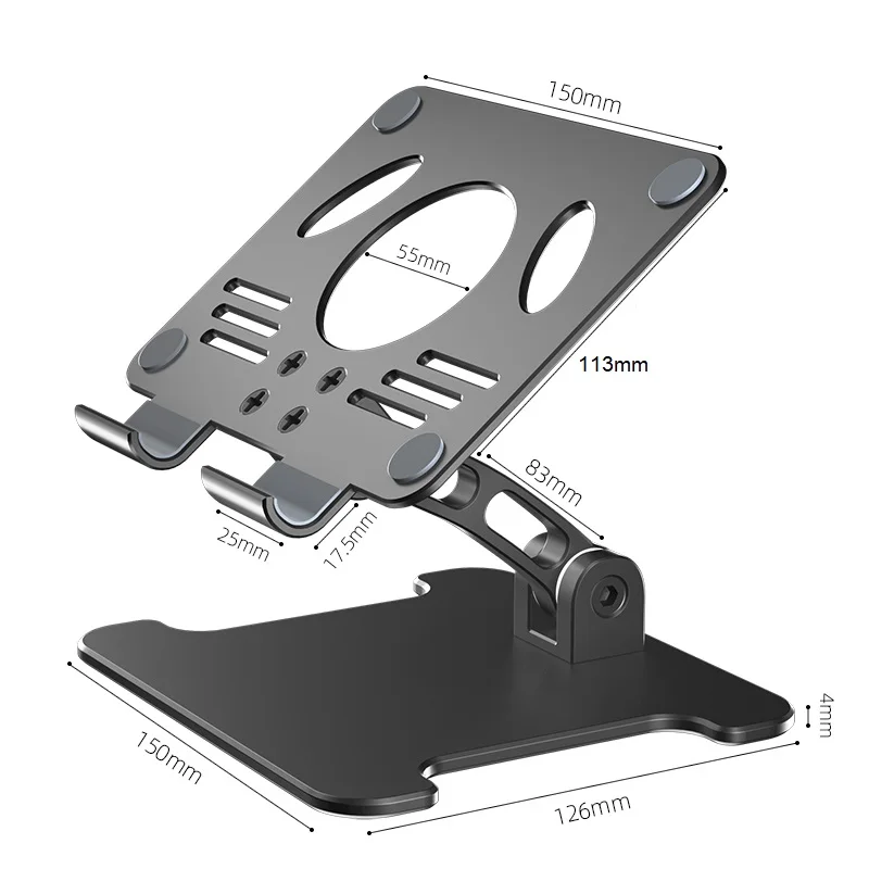 Laptop Stand with Heat-Vent and Non-slip Mat, Adjustable Notebook Stand Compatible with Mac/Laptop/Tablet