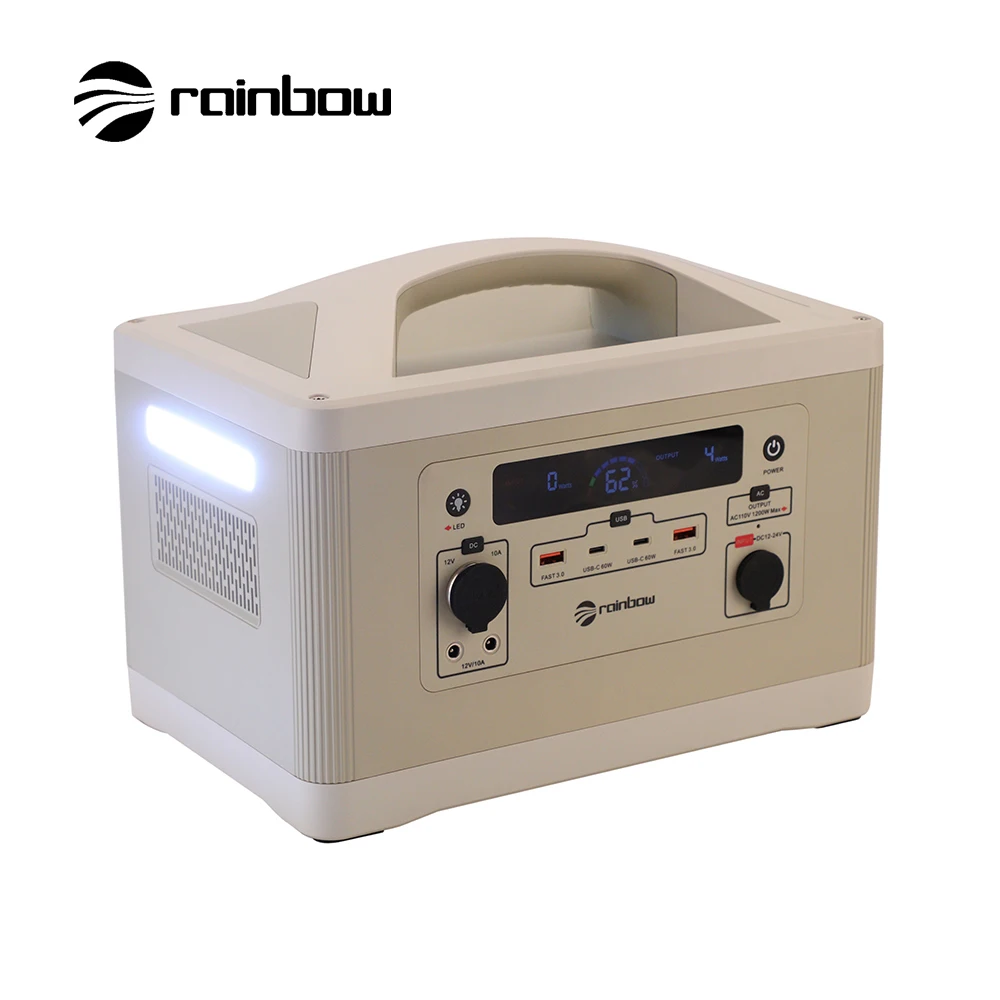 Best Outdoor Power Supply 1200W Lithium Ion Energy System Charging Rechargeable Portable Power Station For Laptop