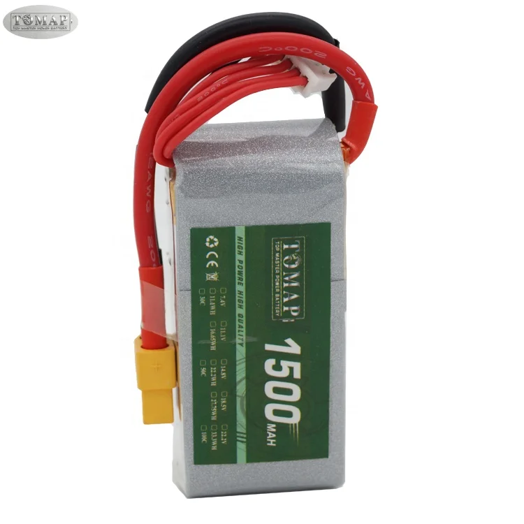 Customized Bateria 100C 14.8V 7.4V 1500Mah Rc Lipo Battery Rechargeable Lithium Ion Batteries For Racing Drone