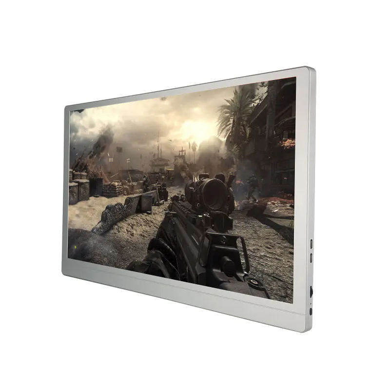 DC battery powered capacitive touch monitor portable monitor 15.6 inch