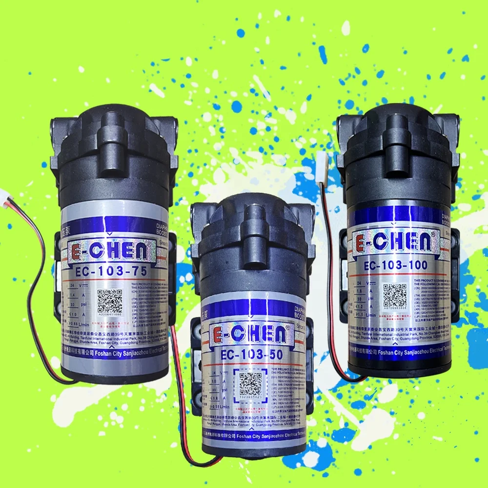 24V RO Water Purifier Pump Self-sucking Diaphragm 75GPD Booster