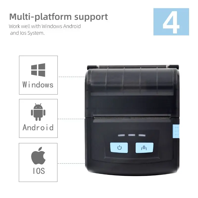 
WH-M08 80mm, Bluetooth interface, IC/SD card Portable handheld thermal printers 