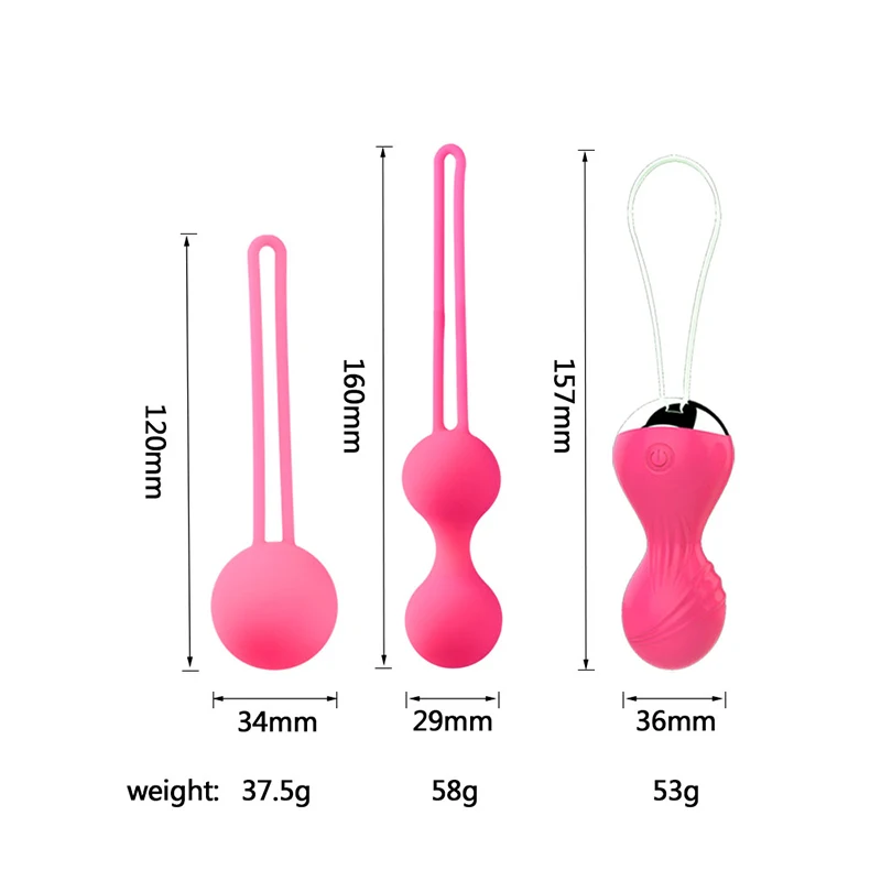  Mute Design Safe Rose Red Waterproof Tighten Massage Sex Toy Women Magnete Kegel Ball