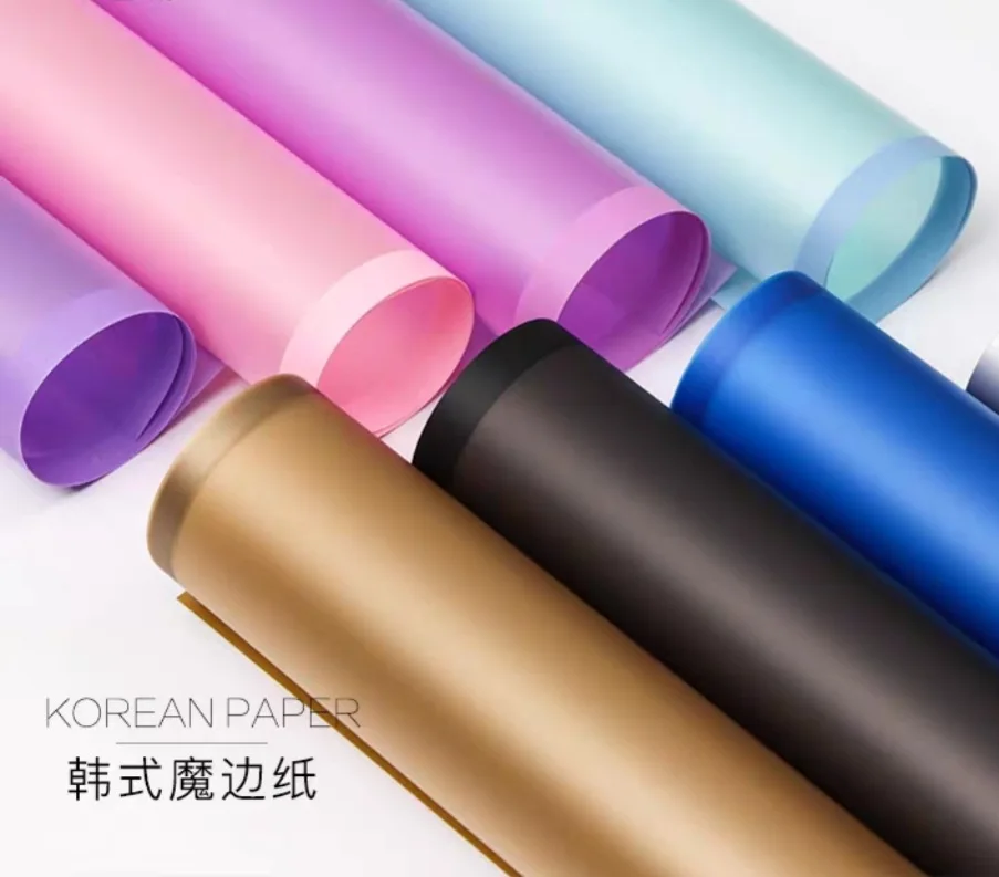 Factory wholesale magic edge matte paper florist rose flower wrapping paper wrapping paper gift box gift wrapping  korean style