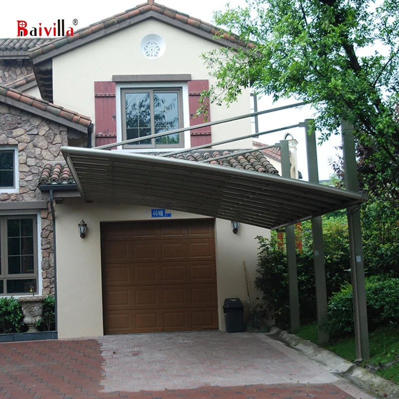 Strong Wind Resistant Carport Polycarbonate Roofing Sheet For Car Awning Canopy