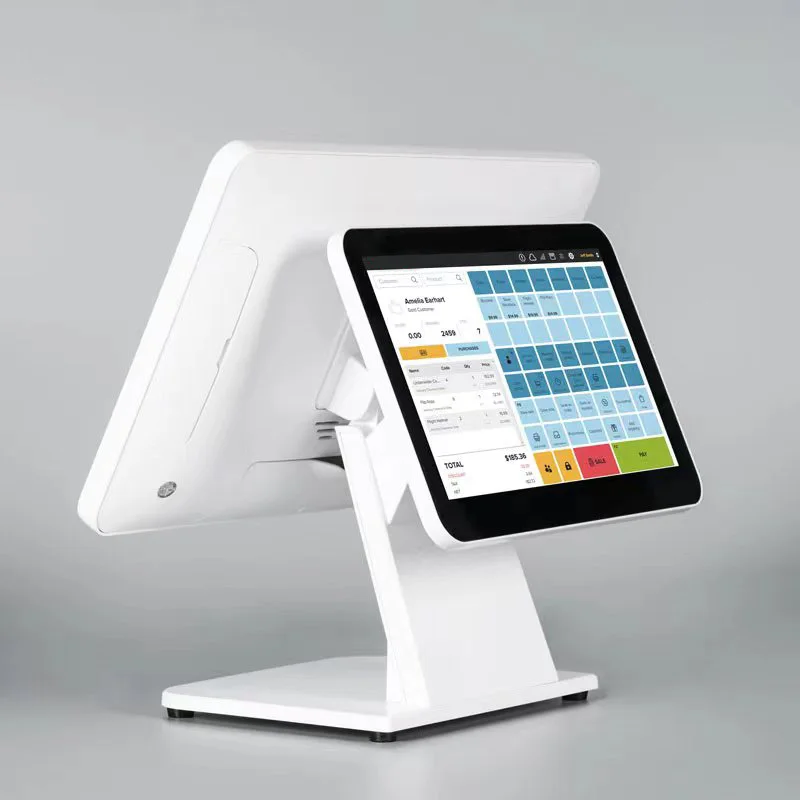 Dual Screen POS Design 15.6 +11.6 Inch Windows Pos dual Pos System