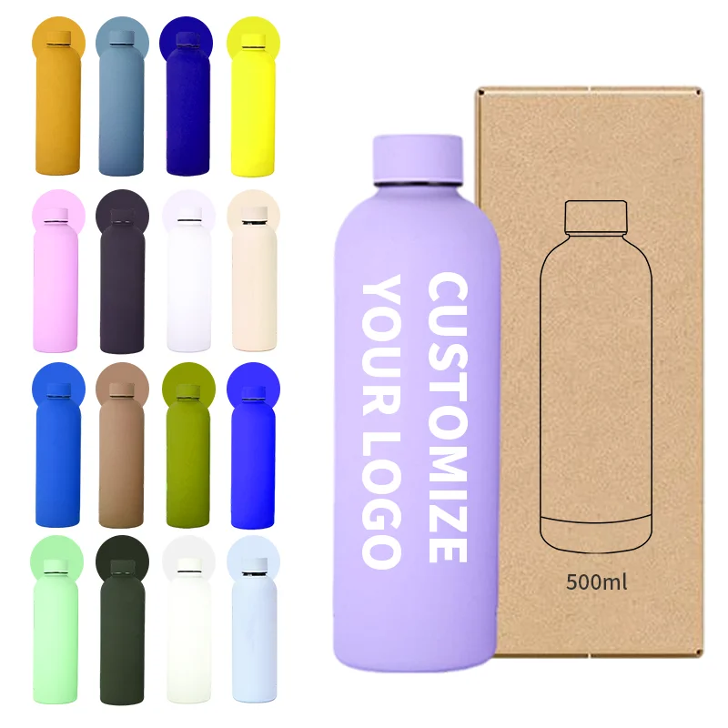 2024 New Design Rubber Paint Small Mouth Bottle Sports Water Bottle For Business Exhibitions And Events Sports Water Bottle