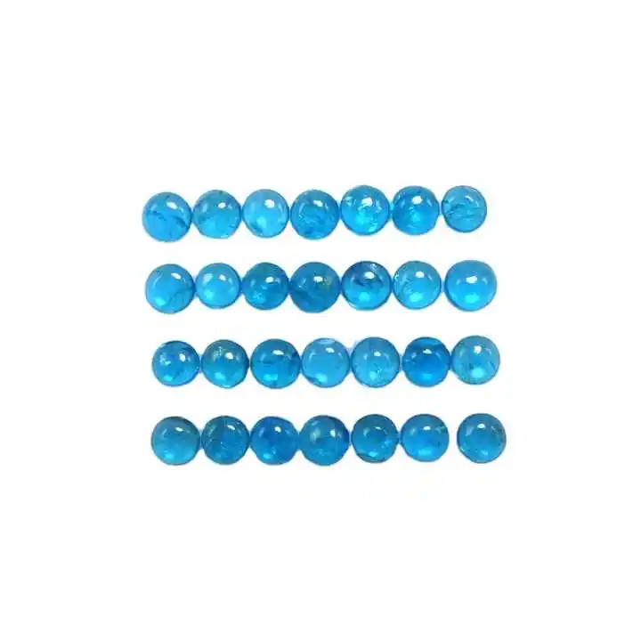 Exclusive Blue Apatite Loose Round Cabochon Gemstone Wholesale Price Natural AAA Good Quality Good Color Gemstone Low Price