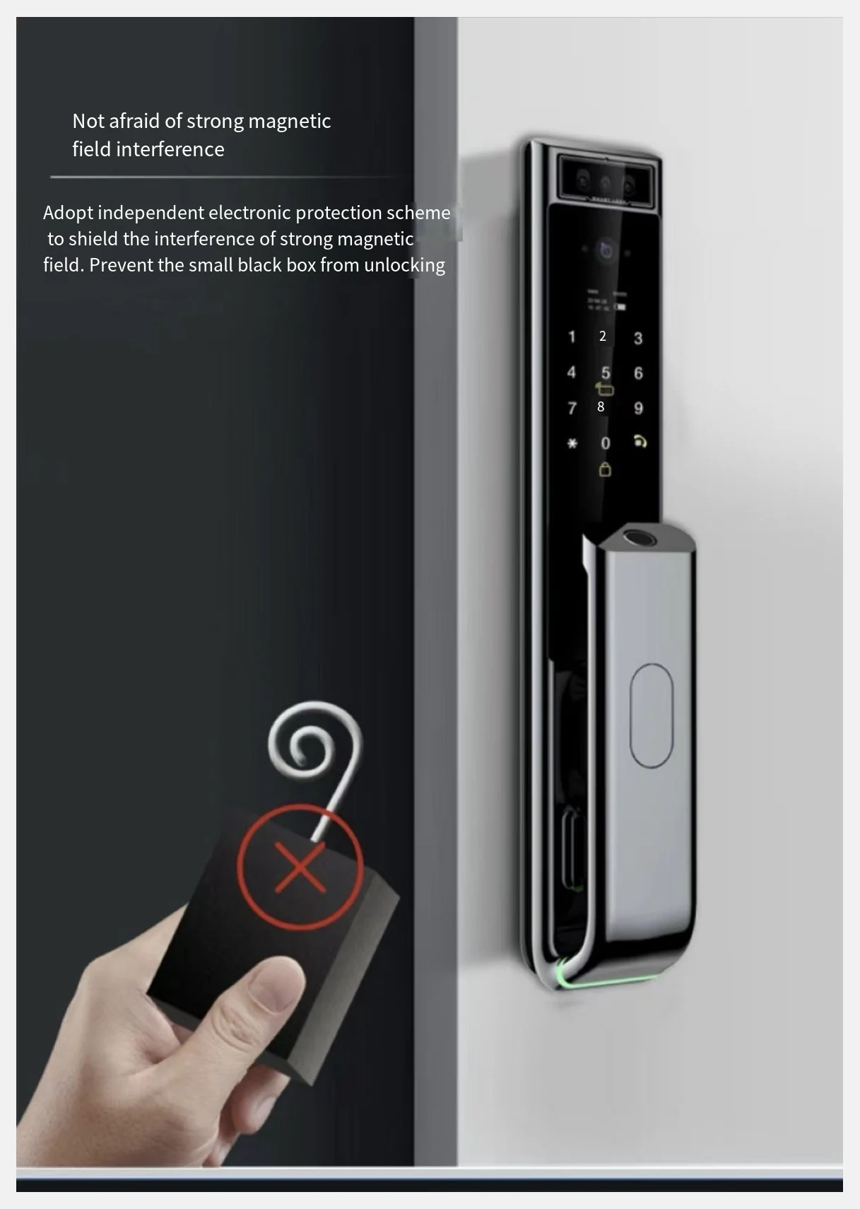 Smart 3D Face Recognition Door Lock Tuya APP Voice Intercom Fingerprint Lock Biometric Electronic Digital Smart Door Lock