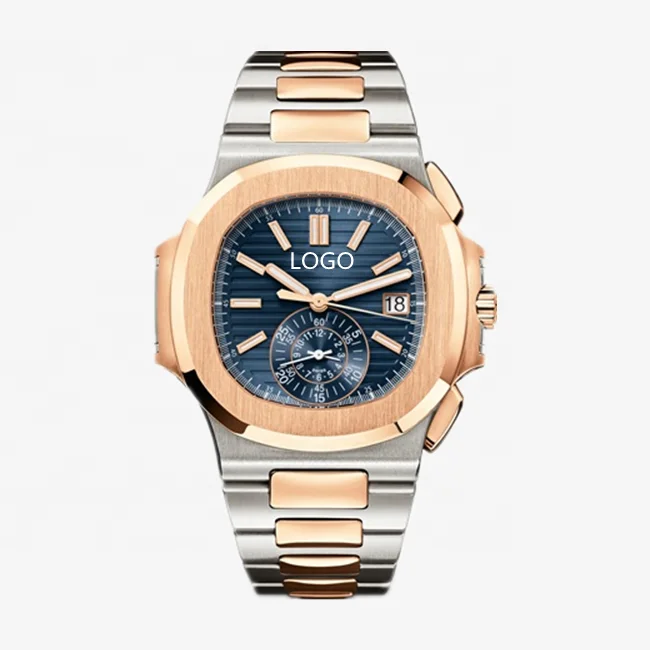
Luxury quality Patek 3K factory Nautilus 40.5mm 904 steel multifunctional Timing 28-520C movement 5980 series pp watch 