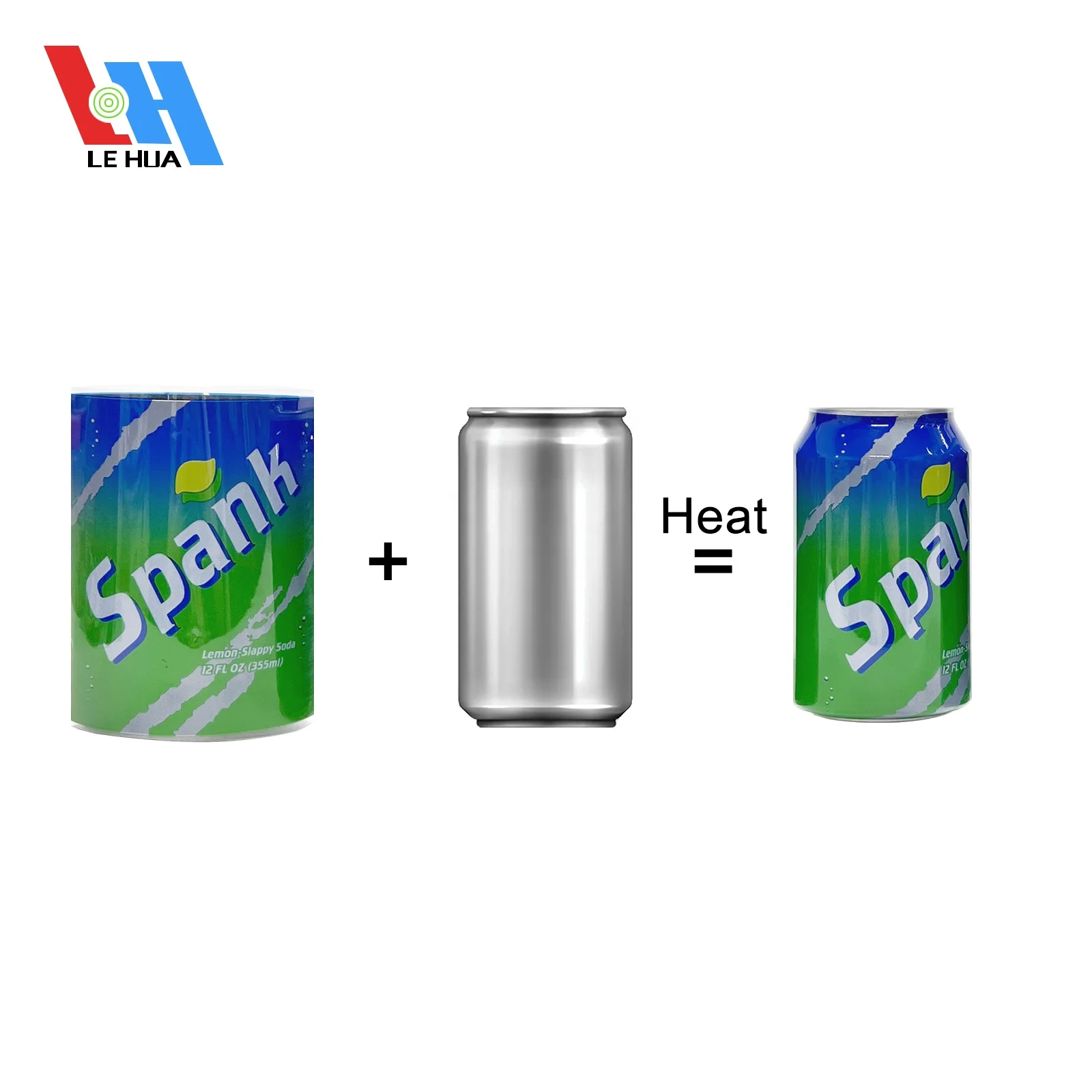 Digital Printing Heat PVC PET Shrink Sleeve Labels for 12 oz  Beer Cans
