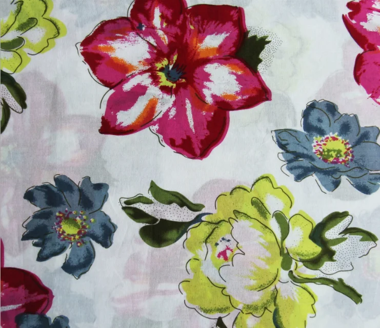 100% хлопчатобумажная ткань из вуали, хлопчатобумажная ткань с принтом хорошего качества для женских платьев