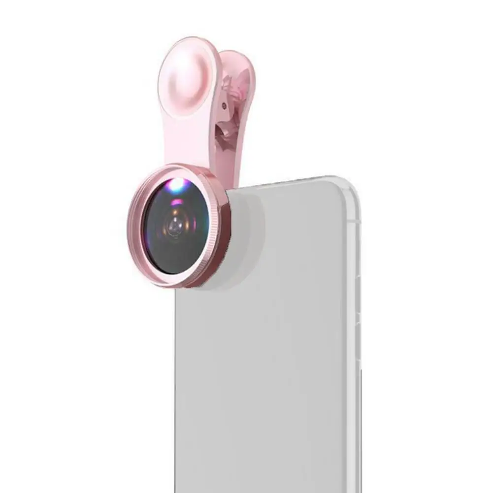 15X Macro Lens Mobile Phone HD Camera Lens with LED Ring Flash Light Smartphone Selfie Live Lamp Fill Light