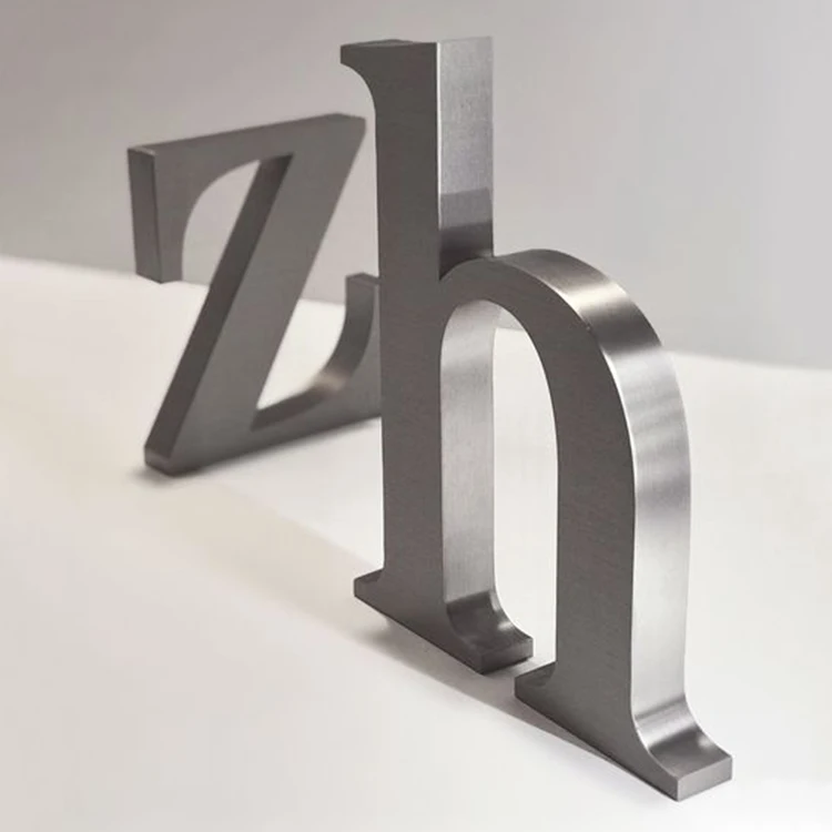 China Stainless Steel Material Custom Design Outdoor and Indoor Usage 220V Input Voltage Metal Wall Logo Sign