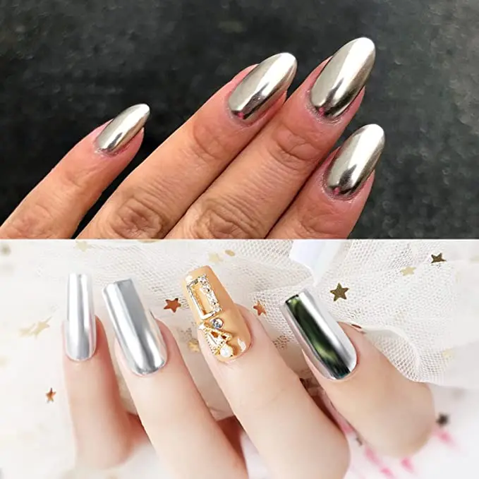 Metallic Chrome Powder Mirror Effect Glitter Nail Powder Chrome Powder for Nails