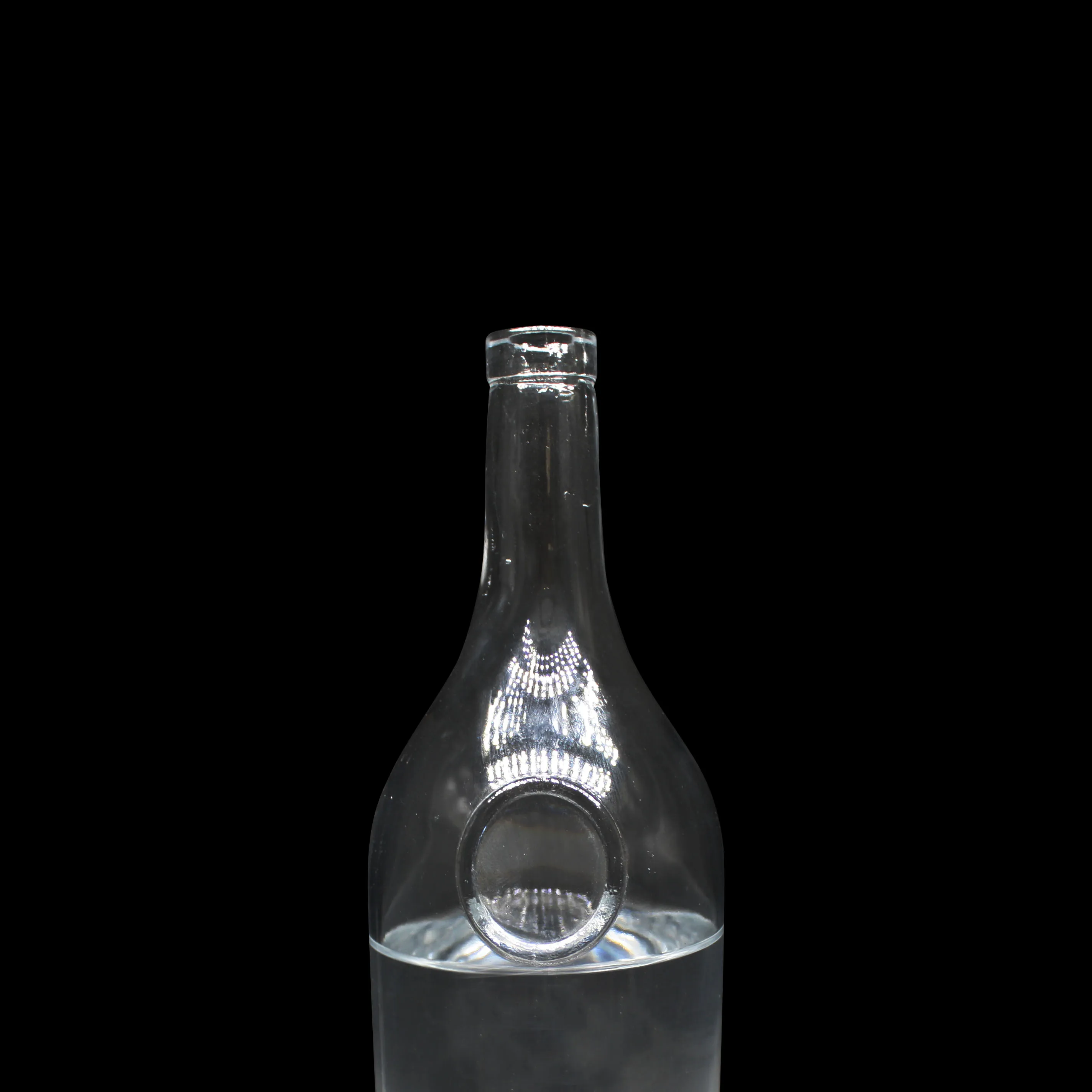 1000ml 1L Round Vodka Wine Glass Bottle Spirit Glass Bottle Flint Glass Material VODKA Accept
