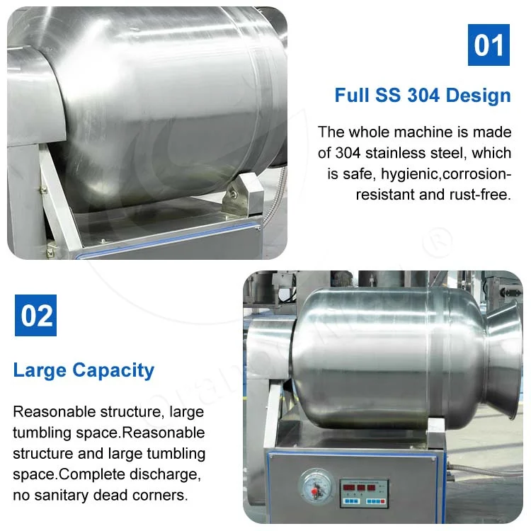 ORME Stainless Steel Food Marinade 300 Ltr Massage Meat Vacuum Tumbler Marinator Chicken Marinate Machine
