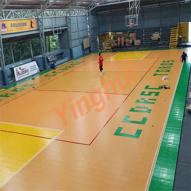 W-01 PP portable basketball sport court material plastic tiles temporary basketball flooring outdoor
