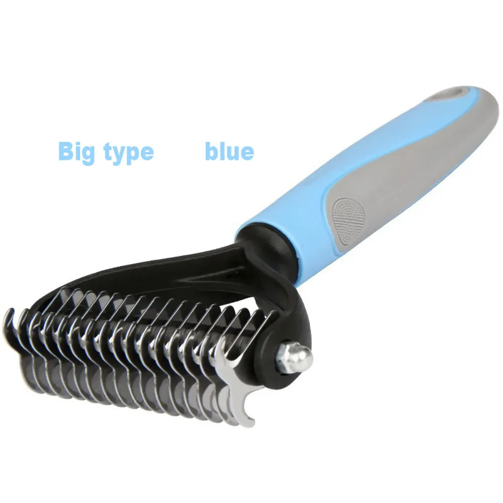 Best Selling Pet Grooming tool- 2 Tool 2 Sided Dematting Undercoat Rake steel Brush Combs For small animals Dogs And Cats