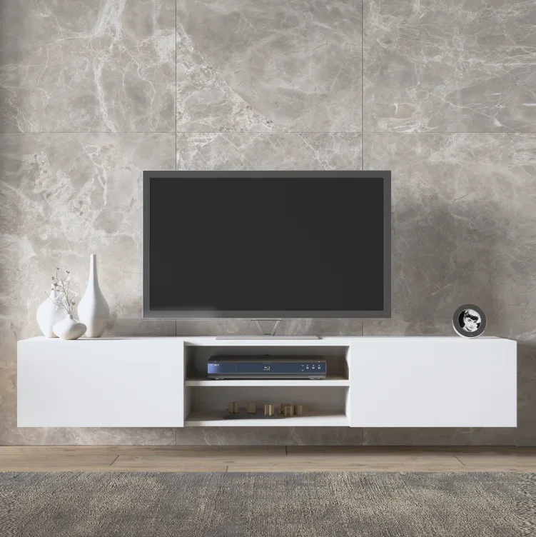 Плавающая телевизионная подставка до 80 дюймов TVs Современная медиаконсоль