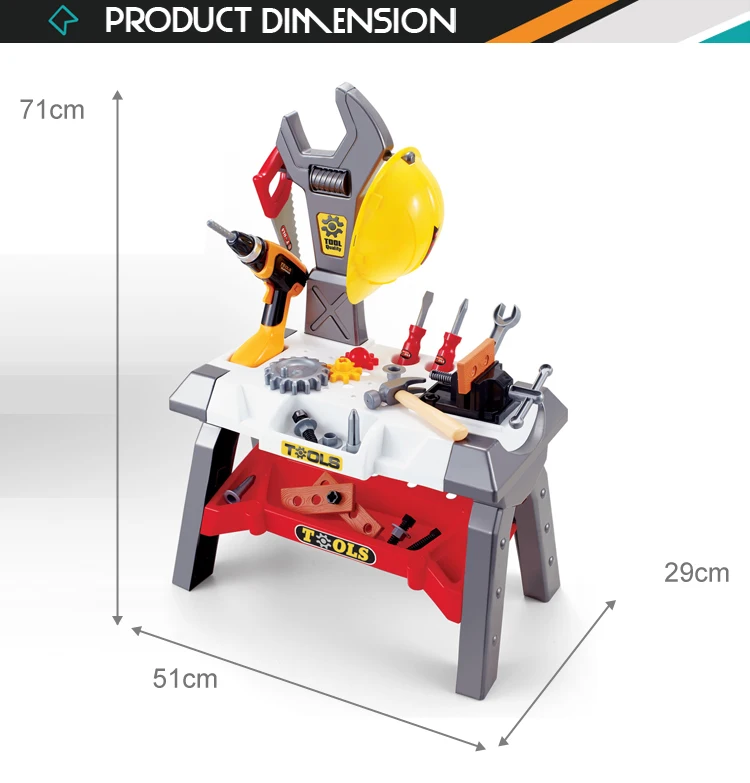 Pretend play educational kit set electric construction tool toy for kids