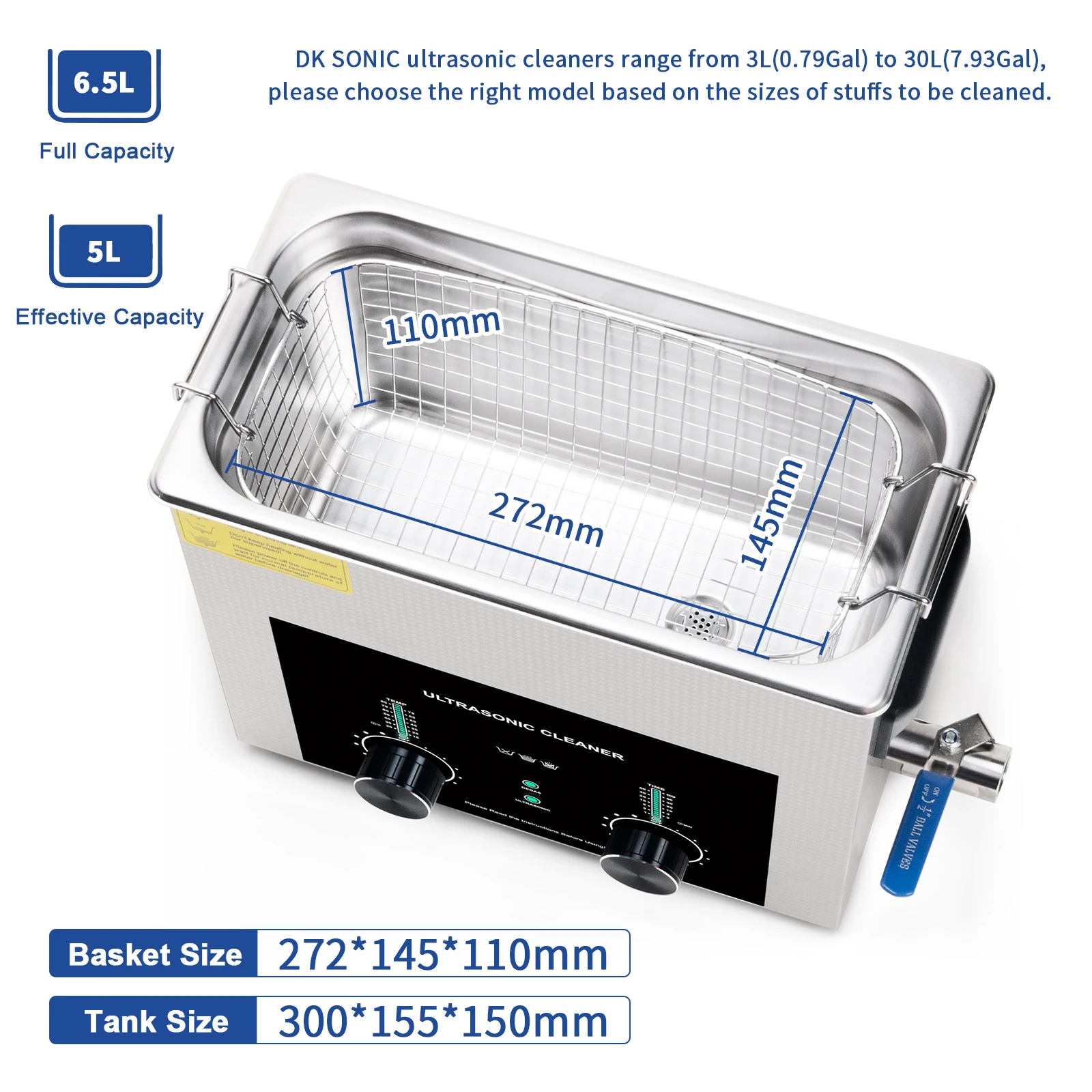 Ultrasonic Cleaner - 6.5L Ultrasonic Carburetor Cleaner,Sonic Cleaner,Ultrasound Gun,Lab Tool,Carburetor,Parts Cleaning Machine