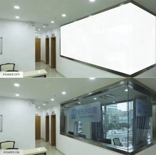 Gradient transformer Electrical pdlc smart glass film self adhesive smart film for glass window and partition