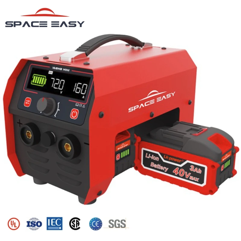 Rechargeable Cordless MMA 130A MIG 160A welder 2in1 Welding Machine DC Lithium battery Pack supply welder factory price