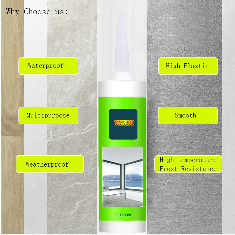Fast Quick Excellent Water Resistant Curtain Walling Neutral Silicone Adhesive Sealant