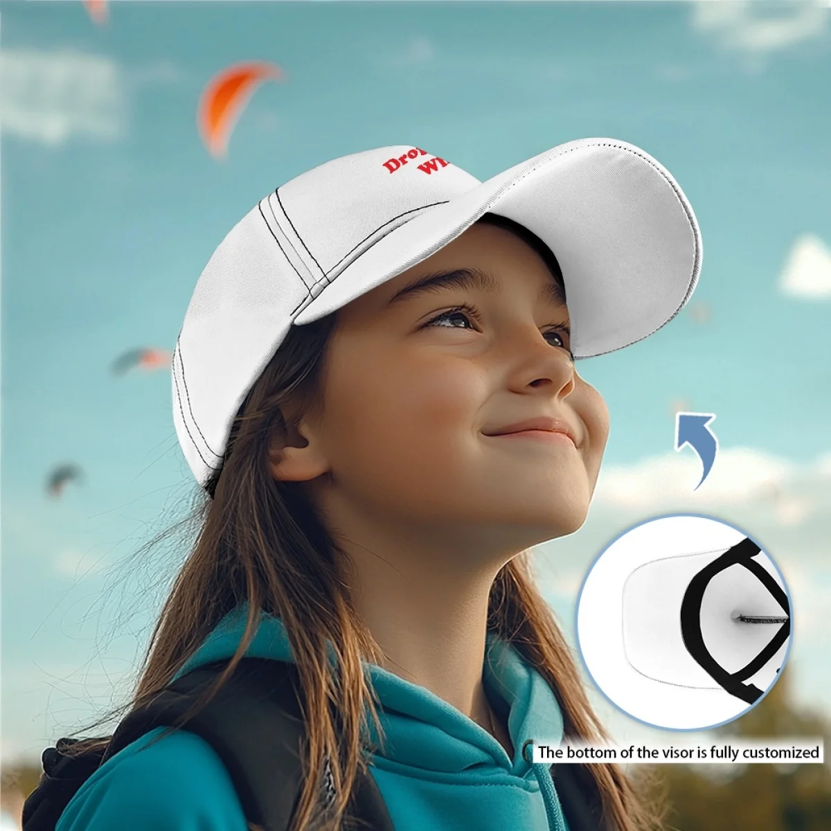 Fully Printed Custom Outdoor Sports Unisex Polyester Peaked Cap Print On Demand Casual Soft Top Sun Visor Baseball Cap