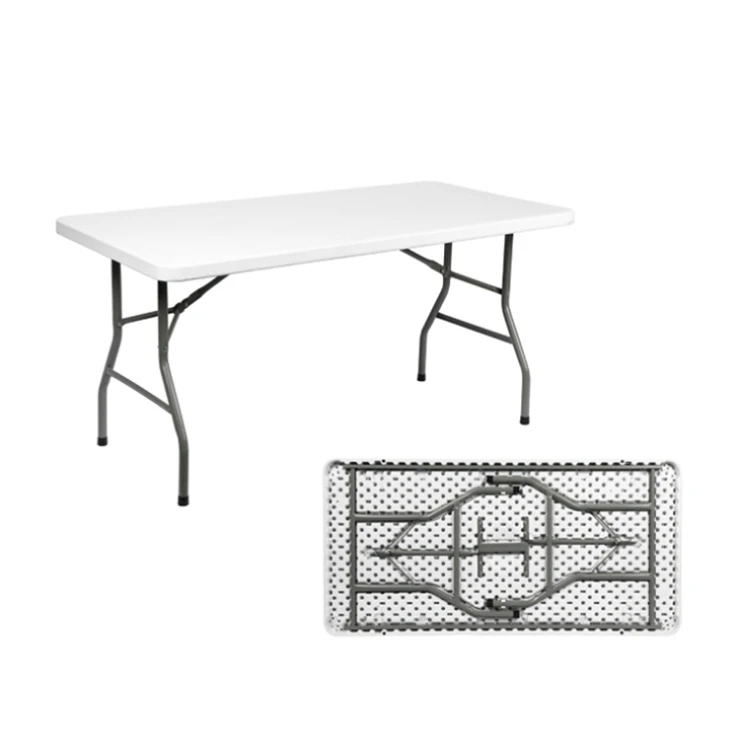 china portable 5FT travel plastic rectangular outdoor folding event foldable table rectangle