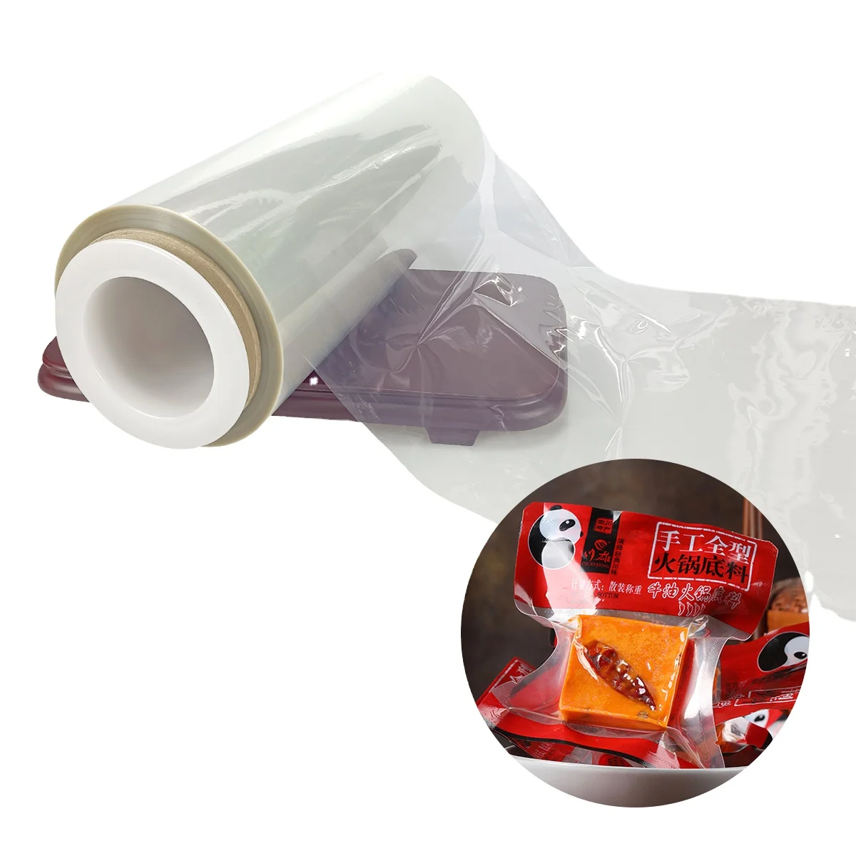 Instead of PA EVOH PE Alox polyester film is high barrier plastic thermoforming film for fresh daily food