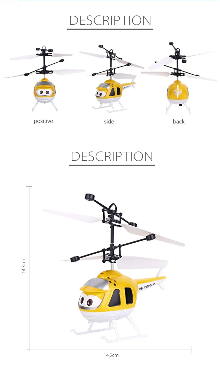 USB rechargeable small rc helicopter cheap induction flying toy with light