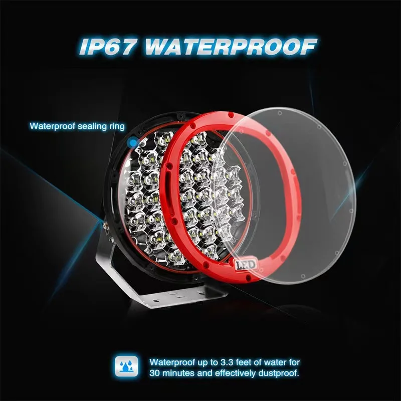 9inch 185W LED Round Work light , Spot HeadLight Offroad car Truck Lamp Decorative lights,4X4 off-road driving lights