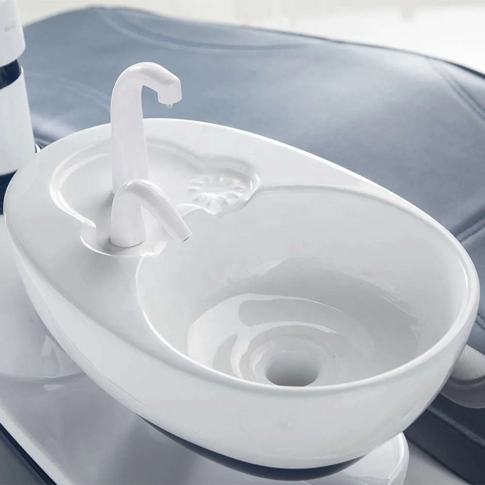 Good quality Safety Dental Chair With vacuum machine and foot pedal oral camera dental unit Orthodontic Chair yellow resistant